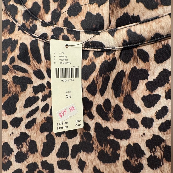 ANTHROPOLOGIE Leopard Mini Dress (XS) - Picture 7 of 7